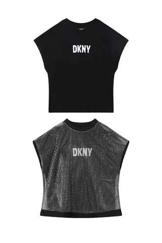 T-shirt 2-in-1 - Zwart - DKNY