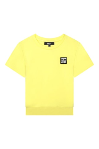 Biologisch Katoenen T-shirt Geel - DKNY