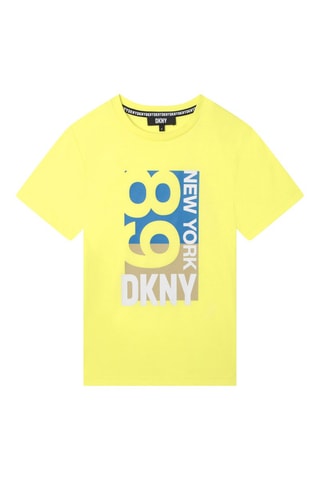 Biologisch Katoenen T-shirt Geel - DKNY