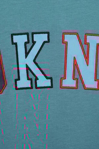 Biologisch Katoenen T-shirt - Pauwblauw - DKNY