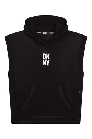 Mouwloze Sweater met Capuchon Zwart - DKNY