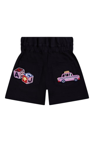 Short Hoge Taille Marineblauw