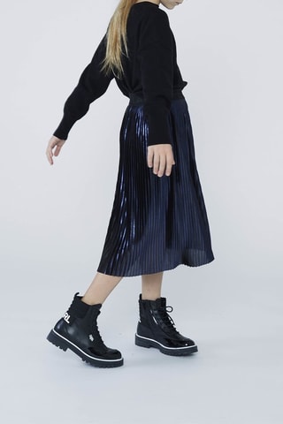 Plissérok Marineblauw - Karl Lagerfeld