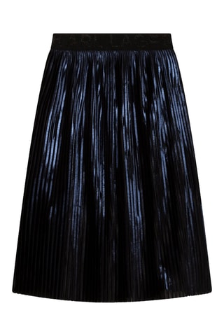 Plissérok Marineblauw - Karl Lagerfeld
