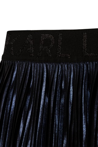 Plissérok Marineblauw - Karl Lagerfeld