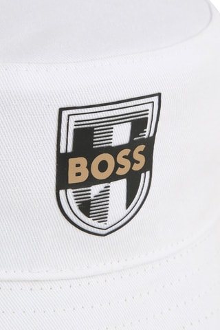 Dubbelzijdig bobhoedje - Beige en Wit - Boss