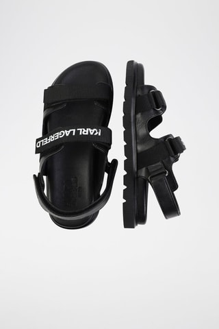 Lamsleren Sandalen - Zwart