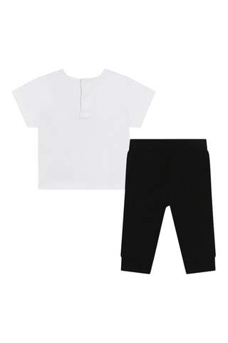 Biologisch Katoenen T-shirt en Joggingbroek - Wit en Zwart