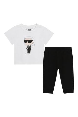 Biologisch Katoenen T-shirt en Joggingbroek - Wit en Zwart