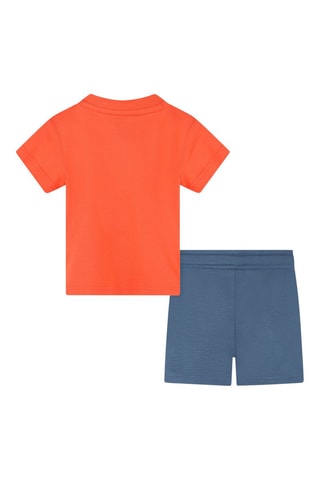 T-shirt en Short - Oranje en Kobaltblauw