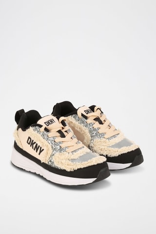 Sneakers Ecru en Zilverkleurig - DKNY