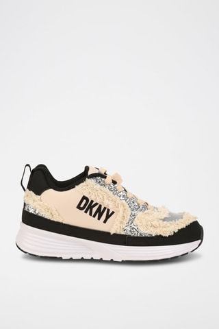 Sneakers Ecru en Zilverkleurig - DKNY