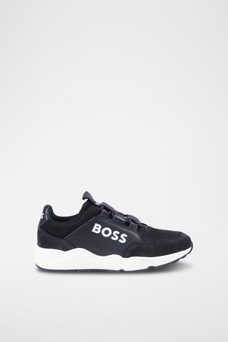 Leren Sneakers Marineblauw - Boss