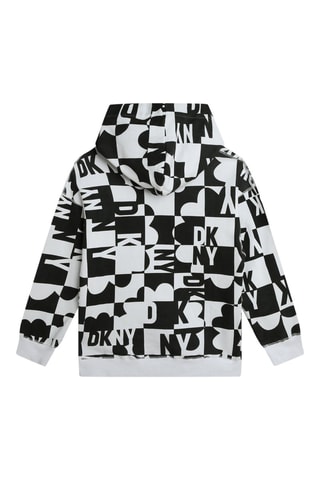 Dubbelzijdig Sweater met Capuchon - Wit en Zwart - DKNY