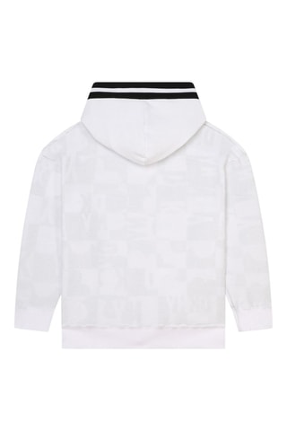 Dubbelzijdig Sweater met Capuchon - Wit en Zwart - DKNY