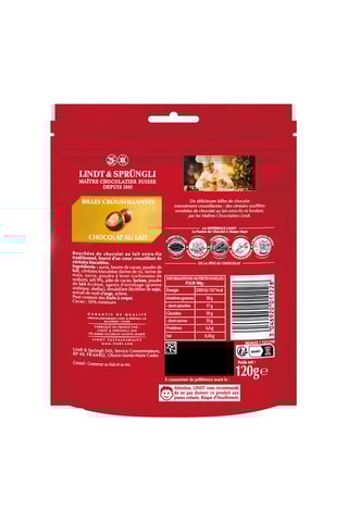 Billes Lindt chocolat au lait - 120 g