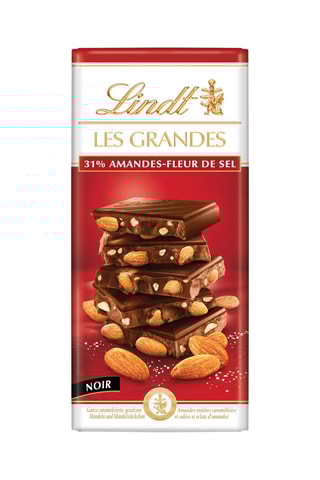 Tablette Les Grandes noir 31% Amandes-Fleurs de Sel - 5 x 150 g