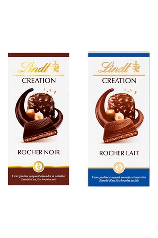 7 Tablettes Création Le Rocher Noir & 7 Tablettes Création Le Rocher Lait - 2 x 7 x 150 g