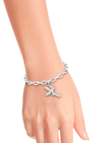 Bracelet orné de cristaux Swarovski - Argenté