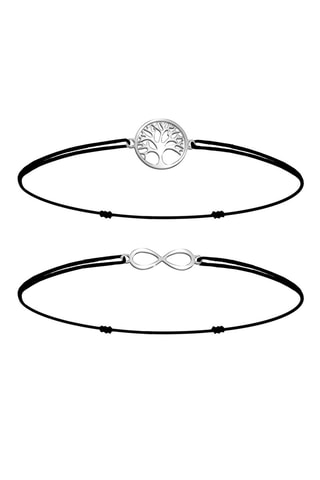 2 bracelets 
Noir et argenté