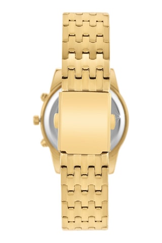 Montre à quartz dorée à l'or fin jaune - Diamant