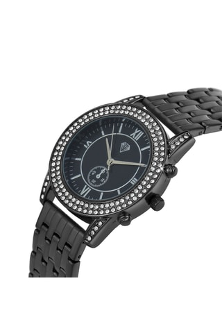 Montre à quartz en métal - Noir