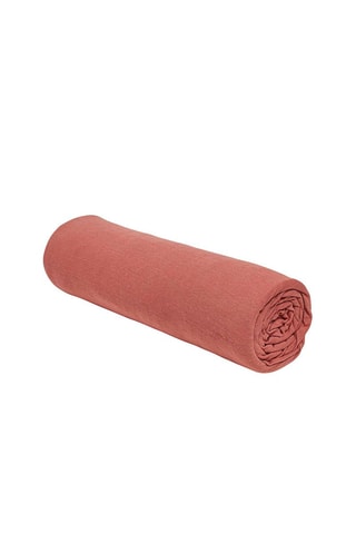 Drap-housse en coton 130 g/cm² Essential - Terracotta - Bonnet 25 cm