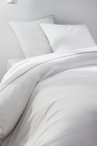 Drap-housse en coton 78 fils/cm² Prestige - Craie - Bonnet 30 cm