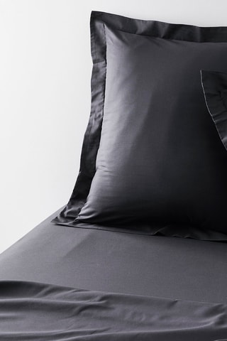 Taie d'oreiller en coton 57 fils/cm² Essential - Anthracite