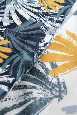 Parure de couette en coton Sunshine - Blanc et vert