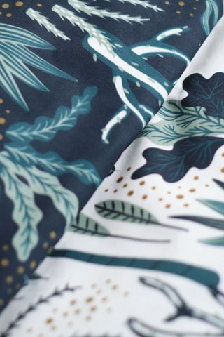 Parure de couette en coton Sunshine - 
Blanc et vert