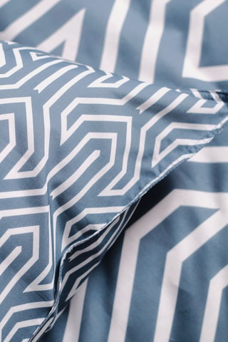 Parure de couette en coton 57 fils/cm² - Bleu