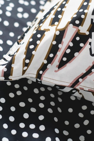 Parure de couette en coton Sunshine - Noir et blanc