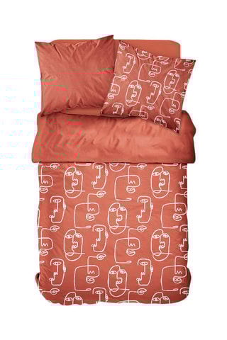 Parure de couette en coton Sunshine - Rouge