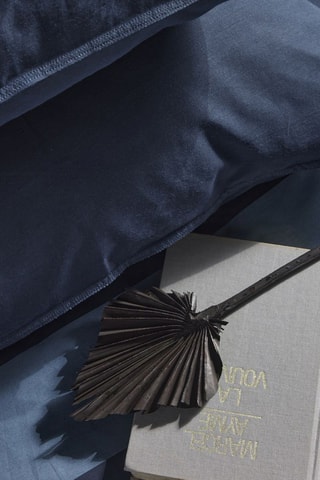 Parure de couette en coton 57 fils/cm² - Bleu foncé