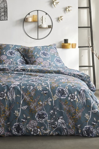Parure de couette en coton 57 fils/cm² Sunshine - Bleu