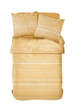 Parure de couette en coton 57 fils/cm² Sunshine - Jaune et blanc