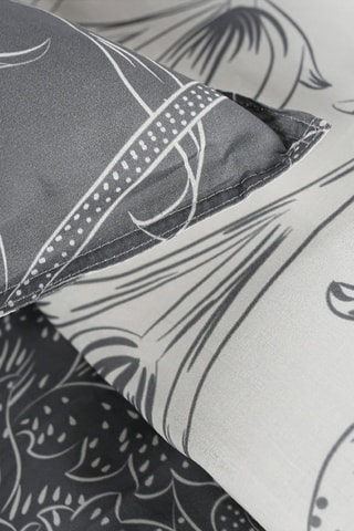Parure de couette en coton 57 fils/cm² Sunshine - Gris et blanc