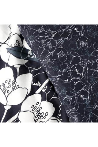 Parure de couette en coton Mawira - Ecru et bleu