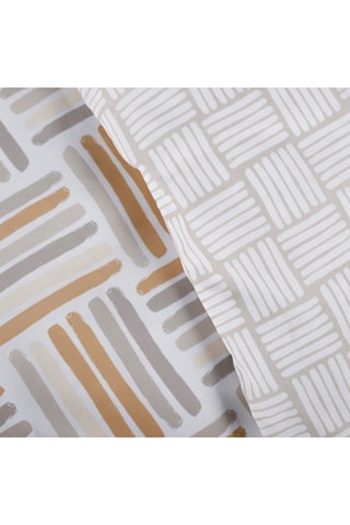 Parure de couette en coton 57 fils/cm² Mawira - Ecru et gris