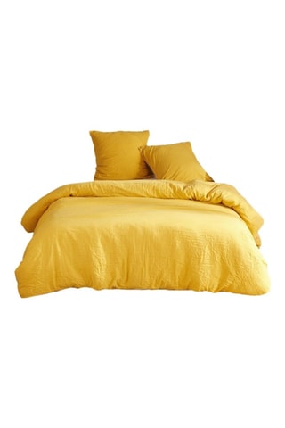 Parure de lit en gaze de coton - Ocre