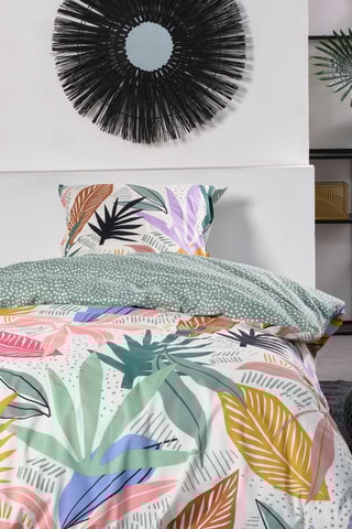 Parure de couette en coton 57 fils/cm² Sunshine - Vert