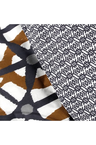 Parure de couette en coton 57 fils/cm² Mawira - Ecru et marron