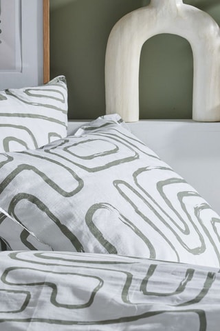 Parure de couette en coton 57 fils/cm²  - Craie