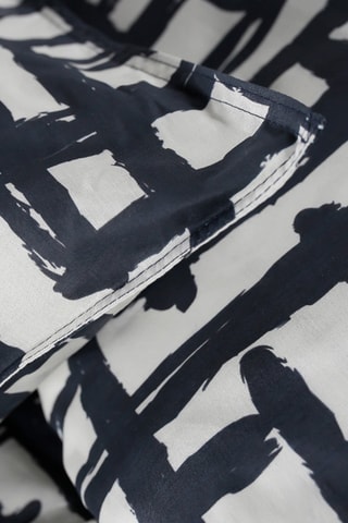 Parure de couette en coton Sunshine - Blanc et noir