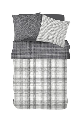 Parure de couette en coton Sunshine - Noir et blanc