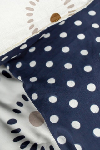 Parure de couette en coton Sunshine - Blanc et camel