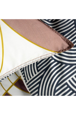 Parure de couette en coton 57 fils/cm² Sunshine - Ecru et rose