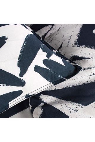 Parure de couette en coton Sunshine - Bleu marine et blanc