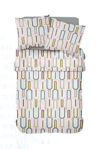Parure de couette en coton Sunshine 6.24 - Ecru et rose